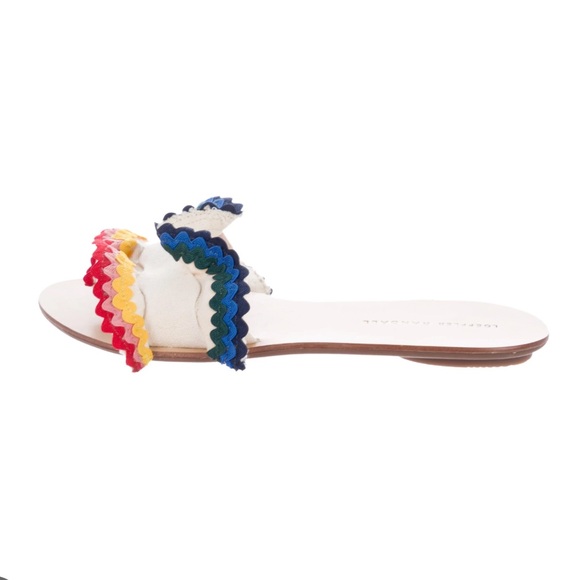 ❌SOLD❌ Loeffler Randall Multicolor Ruffle Sandals - Picture 2 of 3